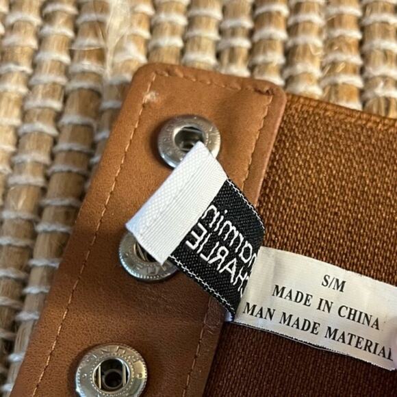 Charming Charlie Tan Woven Stretch Belt‎ Size S/M - Picture 8 of 9